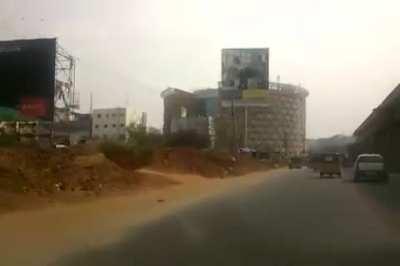 Modern landmark of Hyderabad, more than a decade ago. Sauce in comments.