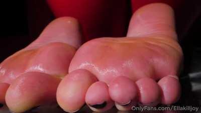 Who wants to slide down my sweaty feet?