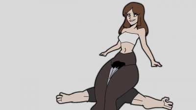 (Animation) Mary headscissor on Joey