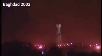 The bombing of Baghdad in 2003.