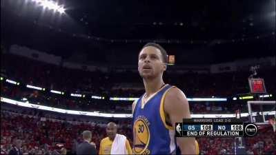 [Highlight] Steph Curry hits an insane shot to send the game to overtime (2015)