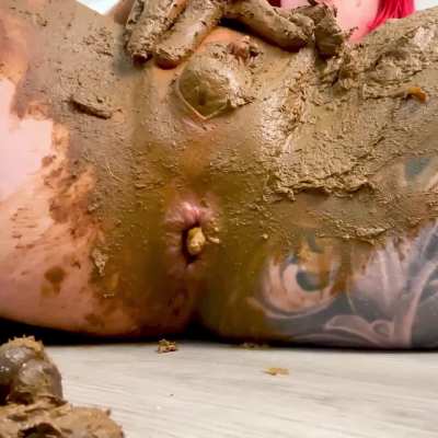 [F] pushing scat out of both of my holes at once