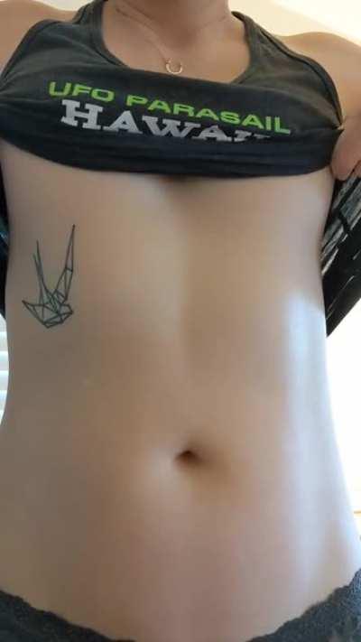 Tiny Tits drop...barely. LOL