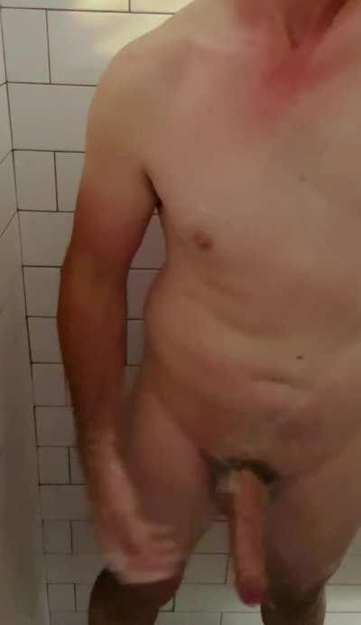 (M) Washing up after a nice hard workout ;)