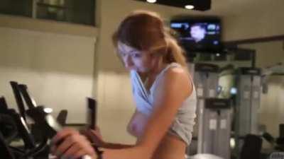 Cutie with her tits out