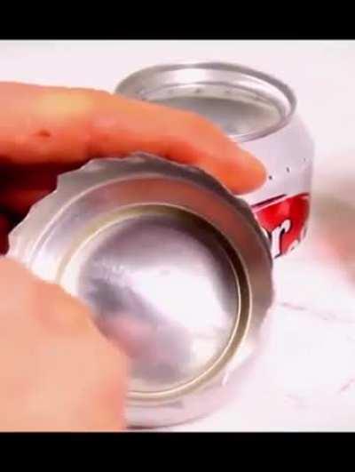 Creating a stove out of a soda can.