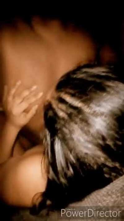 Softcore erotic sex with my wife where we pleases each other by touching, licking, sucking on sensitive points, enjoying each others warm bodies! Listen her giggles when i came all over her tits! Vid with Audio in link. [M][F]