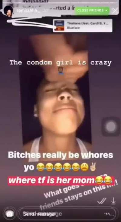 Whore @0fficialtiii catching facial