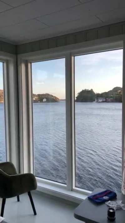 The view from My Airbnb in Norway