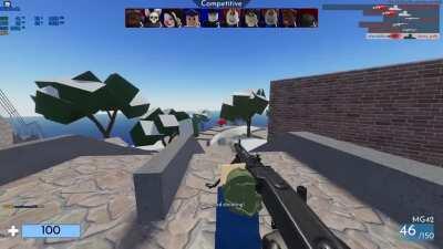 When a CSGO player tries Roblox (Arsenal)