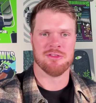 Sam Darnold announcing the 12s