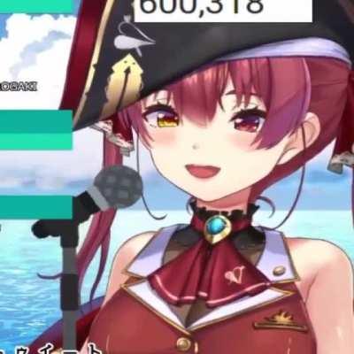 our favourite captain hit 600k! enjoy this clip from her stream of her singing “AHOY!” ✿◡‿◡ those sounds totally didn’t make me question my sexuality at all..