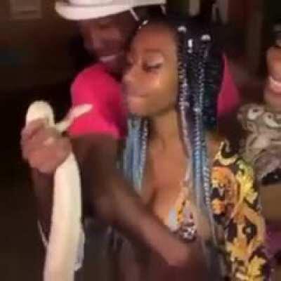 lady deep throating a snake