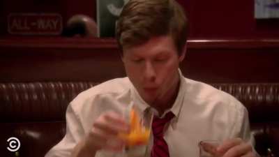 Ders letting out a big burp after drinking a lot, that was amazing