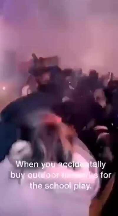 Ending the school play with a bang