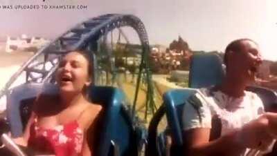 roller coaster boobs out