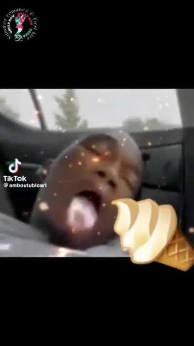 I think he loves ice cream 