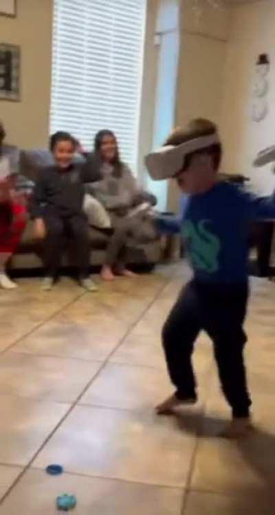 How about I let my 4 year old use a VR headset what could go wrong