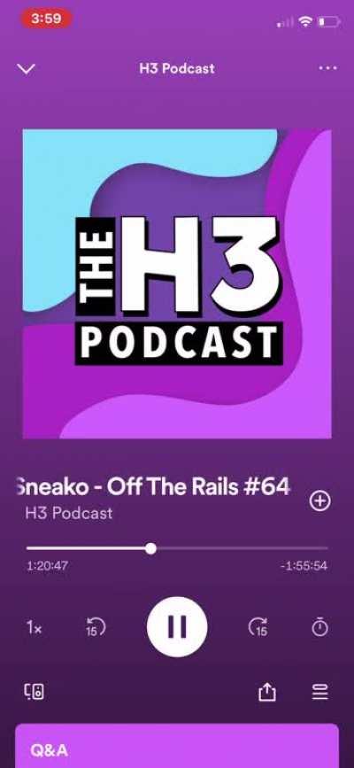 Spotify keeps playing while the button is pressed “Should I say something crazy?”