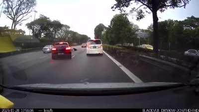 Porsche triple whammy on expressway