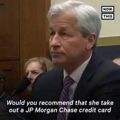 JP Morgan CEO vs Katie Porter