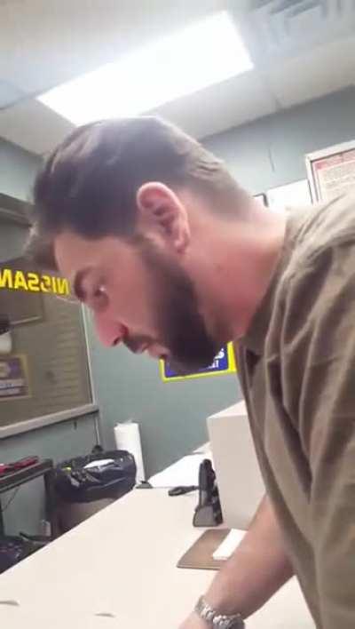 Husband finds out he's having triplets 