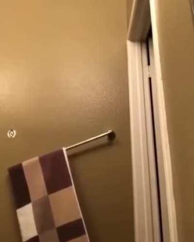 The way the towel just takes its time..