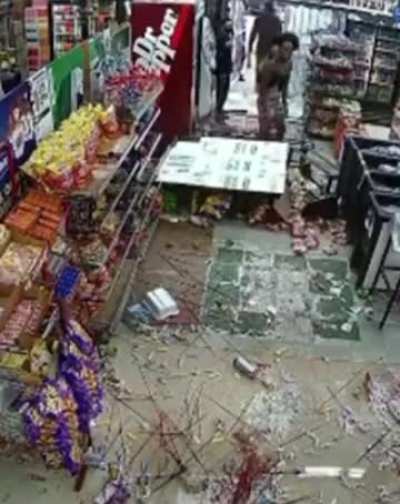 Woman destroys store cause the owners of the store couldn't speak proper english.