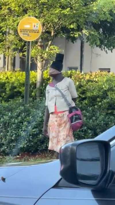 Chilling at the bus stop