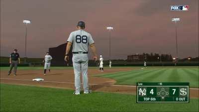 [Highlight] [Highlight] Brett Gardner shoots a laser to right under the beautiful Iowa sky