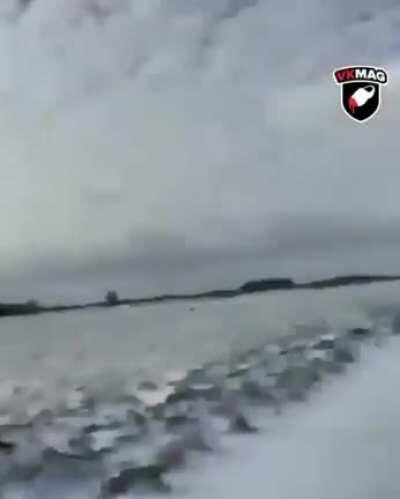 He was very happy to be back on the ice, but the ice wasn't very happy with him.