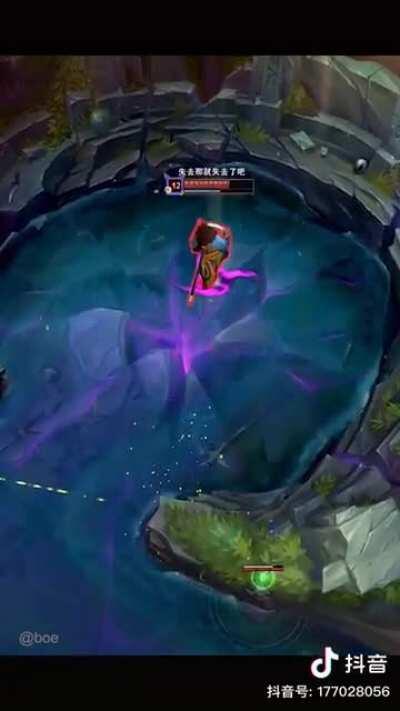 Saddest Yasuo sacrifice I saw on the Chinese tiktok even though he is just trying to hit his power spike .