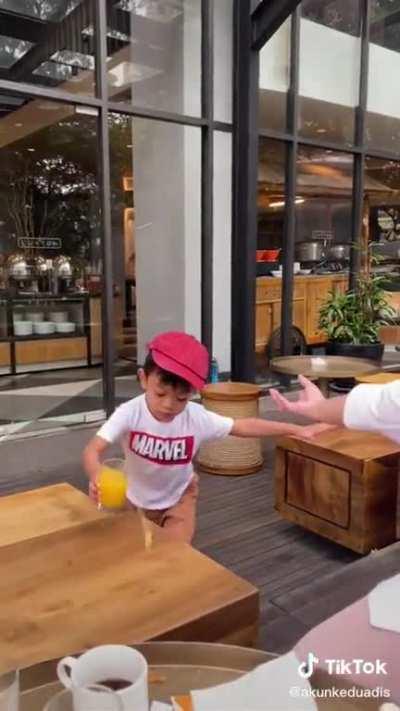 At least he got it to the table...