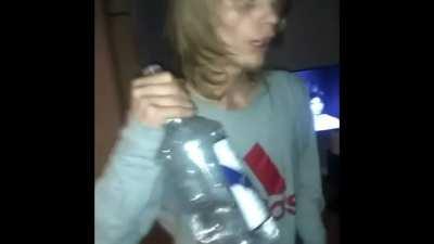 Getting drunk on cough syrup.