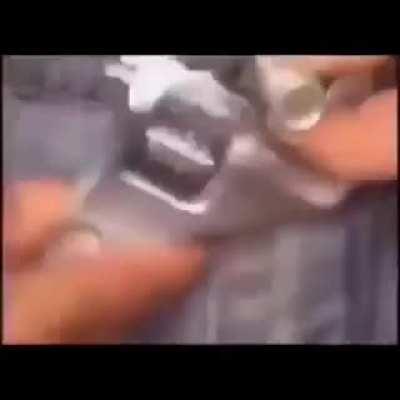 Use the zippers next time, dimwit!