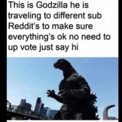 Godzilla is at Dramatic Text! Go say hi to him or run!!!1!one1