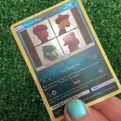 Made Gorillaz’s discography as Pokémon cards, what do you think?