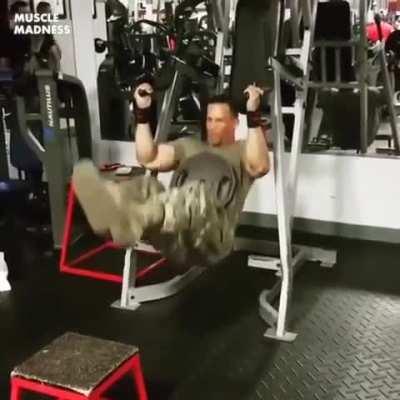 This guy's workout routine.