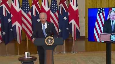 Boris Unable to Contain Laughter After Biden Forgets the Name of Australia's PM