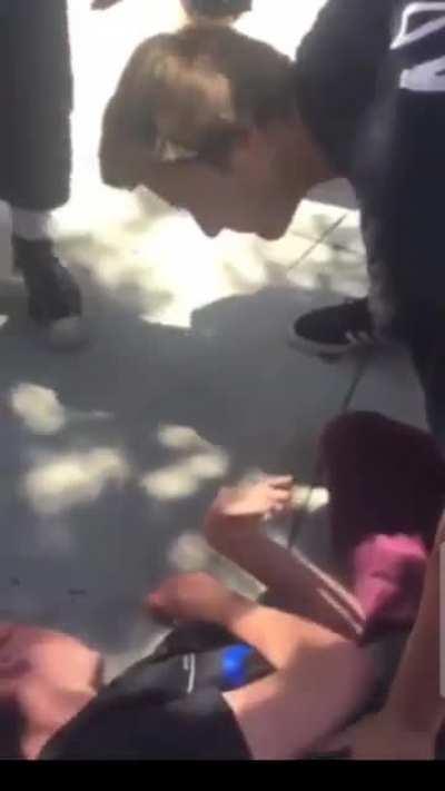 he was fighting a blind kid