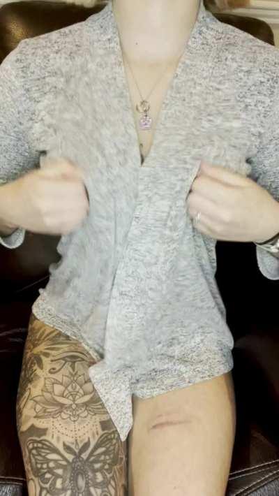 i love wearing just a sweater :)