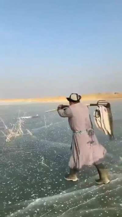 Fishing in Mongolia.