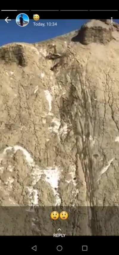 Of course, wait before you get to the top of the cliff.