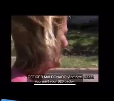 Calling the cops on herself....