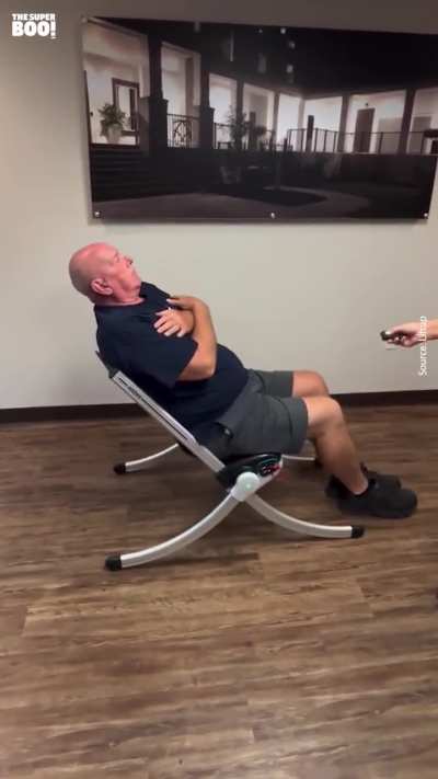 This chair gently lifts fallen people back up