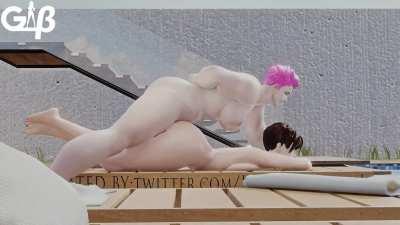 Futanari Zarya X Tracer (GeneralButch) [Overwatch]