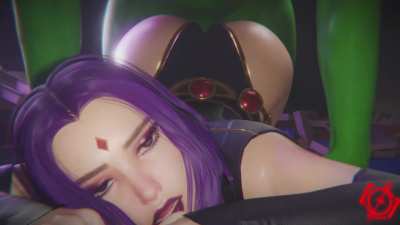 Raven and Beast Boy having a good time (ITAlessio)