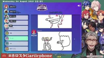 The boys animate a scene together