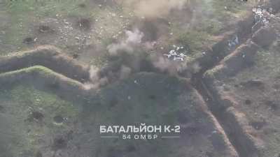 K2 Battalion, 54th Brigade defends against Russian trench assault with infantry and drones, Siversk direction. Published October 21, 2024