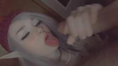 Whenever my wife is out of town, my cosplaying zoomer neighbor sneaks over, sucks my fat daddy dick on the couch, then posts the recording online. If my wife ever finds his videos, she'll definitely know it's my voice calling him 